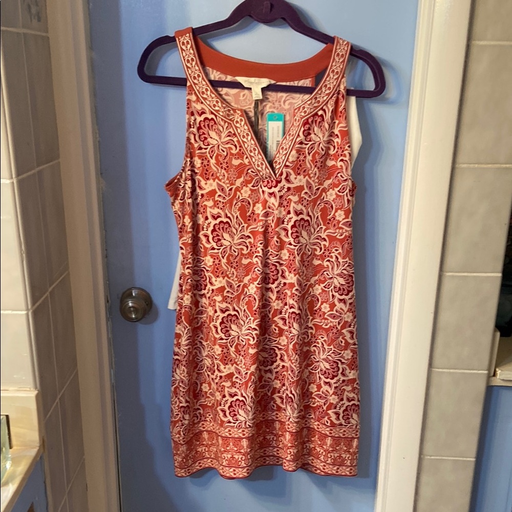 Magnolia Grace Red and Pink Floral Dress